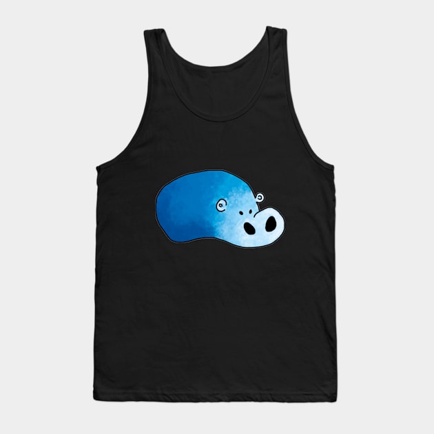 cute blue hippo Tank Top by MerryDee